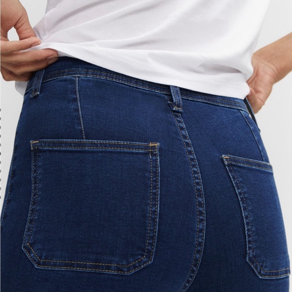 Mango High-waist Cotton Blend Jeggings in Dark Blue Denim - Picture 5 of 15